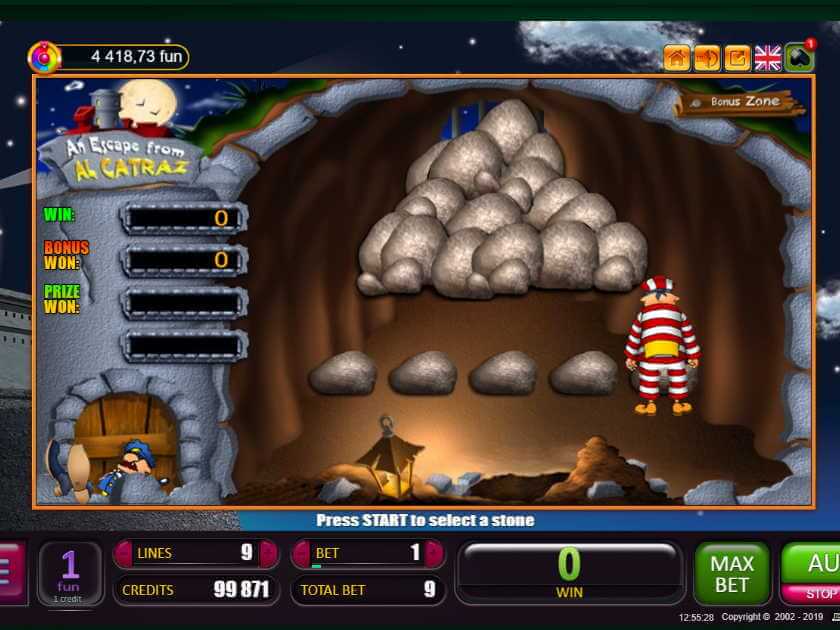 Бонусный раунд с слоте Побег из Тюряги Бонусная игра Alcatraz